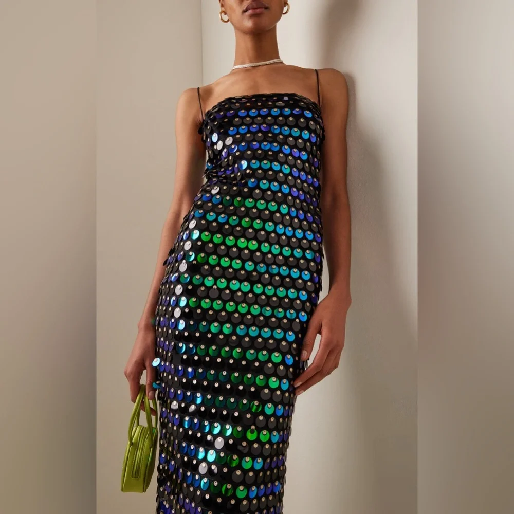 The New Arrivals Ilkyaz Ozel - Phoenix Sequin Maxi Dress - FR 34 / US 2 - Picture 2 of 8